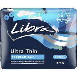 Libra Ultra Thins Sanitary Pads Thin Regular 14pk