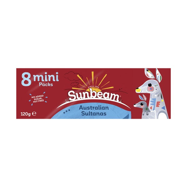 Sunbeam Australian Sultanas 8 pack 120g