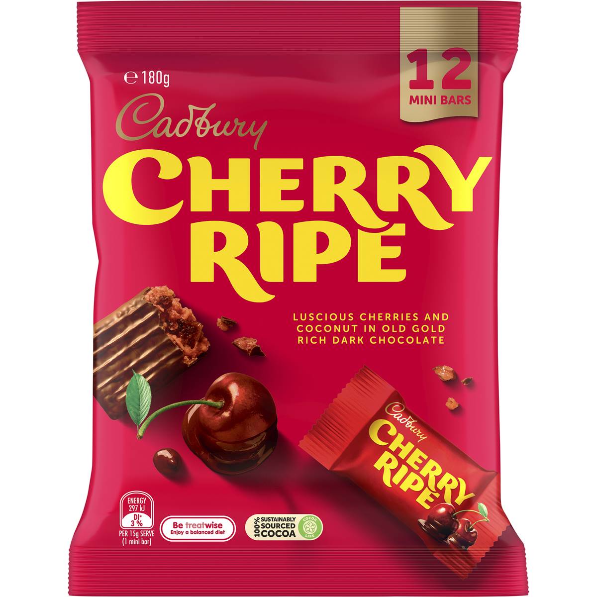 Cadbury Cherry Ripe 180g 12 pack