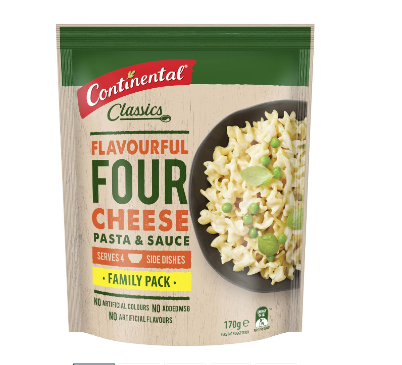 Continental Four Cheese Pasta and Sauce 170g