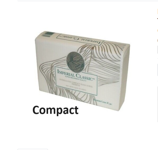 Imperial Classic Compact Towel 19x29.5cm 90 Sheet