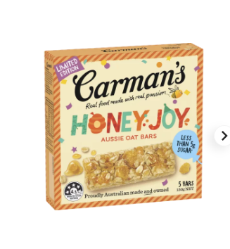 Carman's Honey Joy Oat Bar 5 Pack