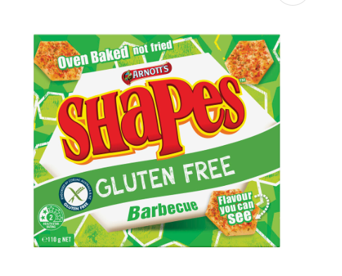 Arnott's Shapes Originals Barbecue Gluten Free 110gm