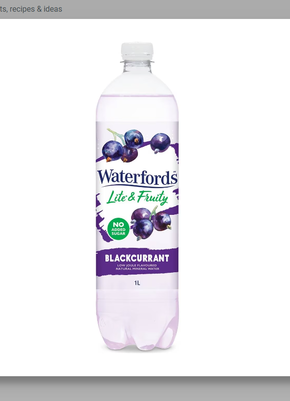 Waterfords Lite and Fruity Blackcurrant 1L