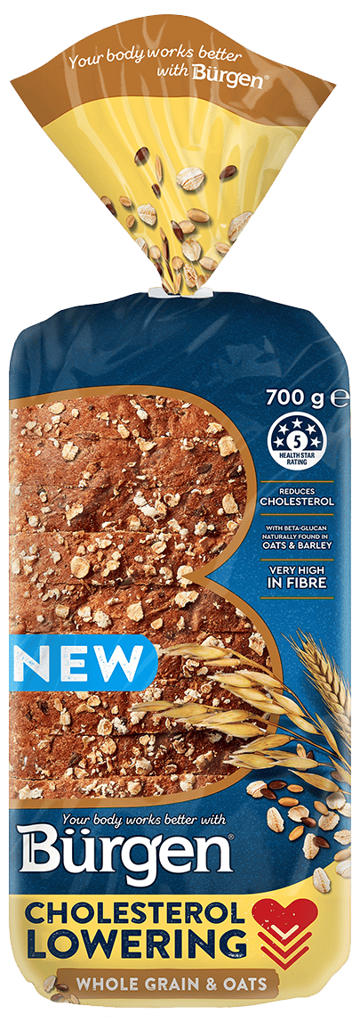 Tip Top Burgen Cholesterol Lowering Wholegrain & Oats Bread 700g