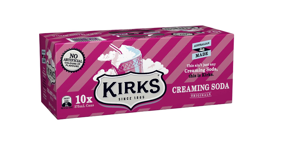 Kirks Creaming Soda 10 x 375ml