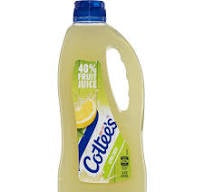 Cottee's Lemon Crush 40% Fruit Juice Cordial 1L