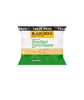 Black & Gold Shredded Tasty Cheese 900g