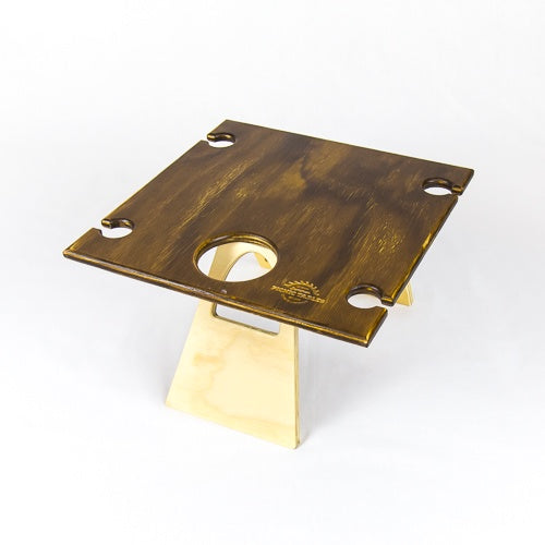 Square Chocolate Two Tone Wine Table