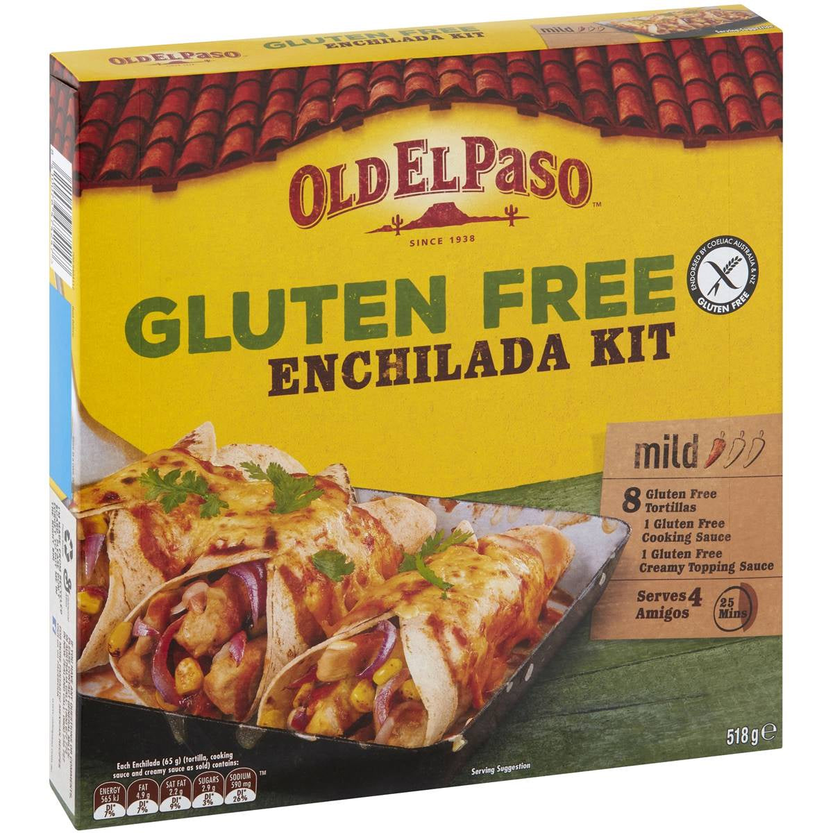 Old El Paso Gluten Free Enchilada Kit 518g