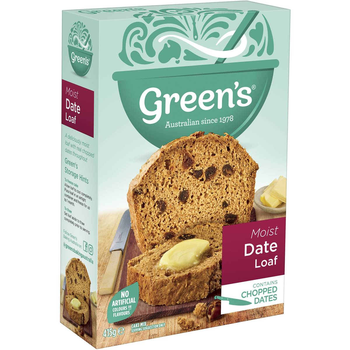 Green's Traditional Date Loaf Cake Mix 415g