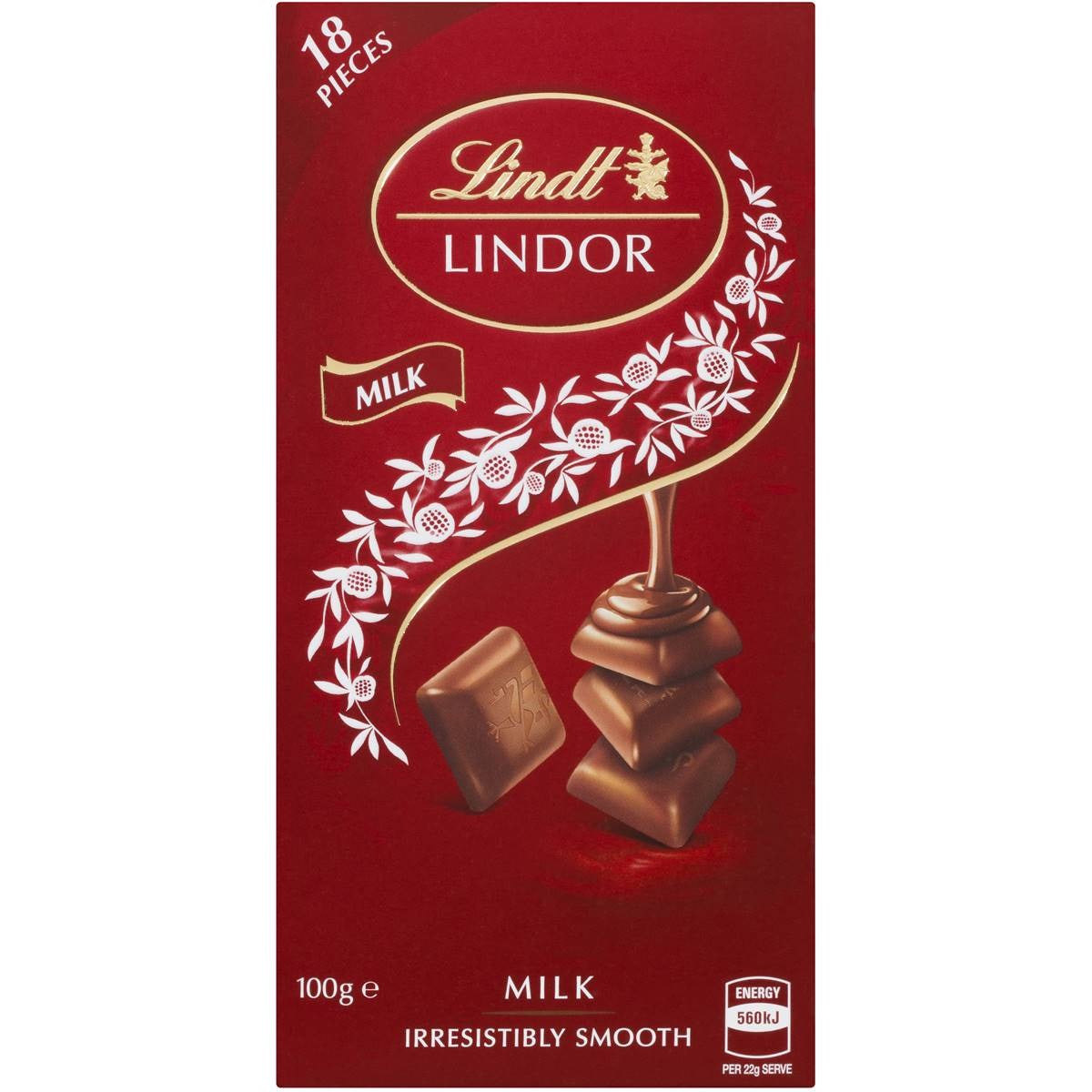 Lindt Lindor Milk 18 pieces 100g