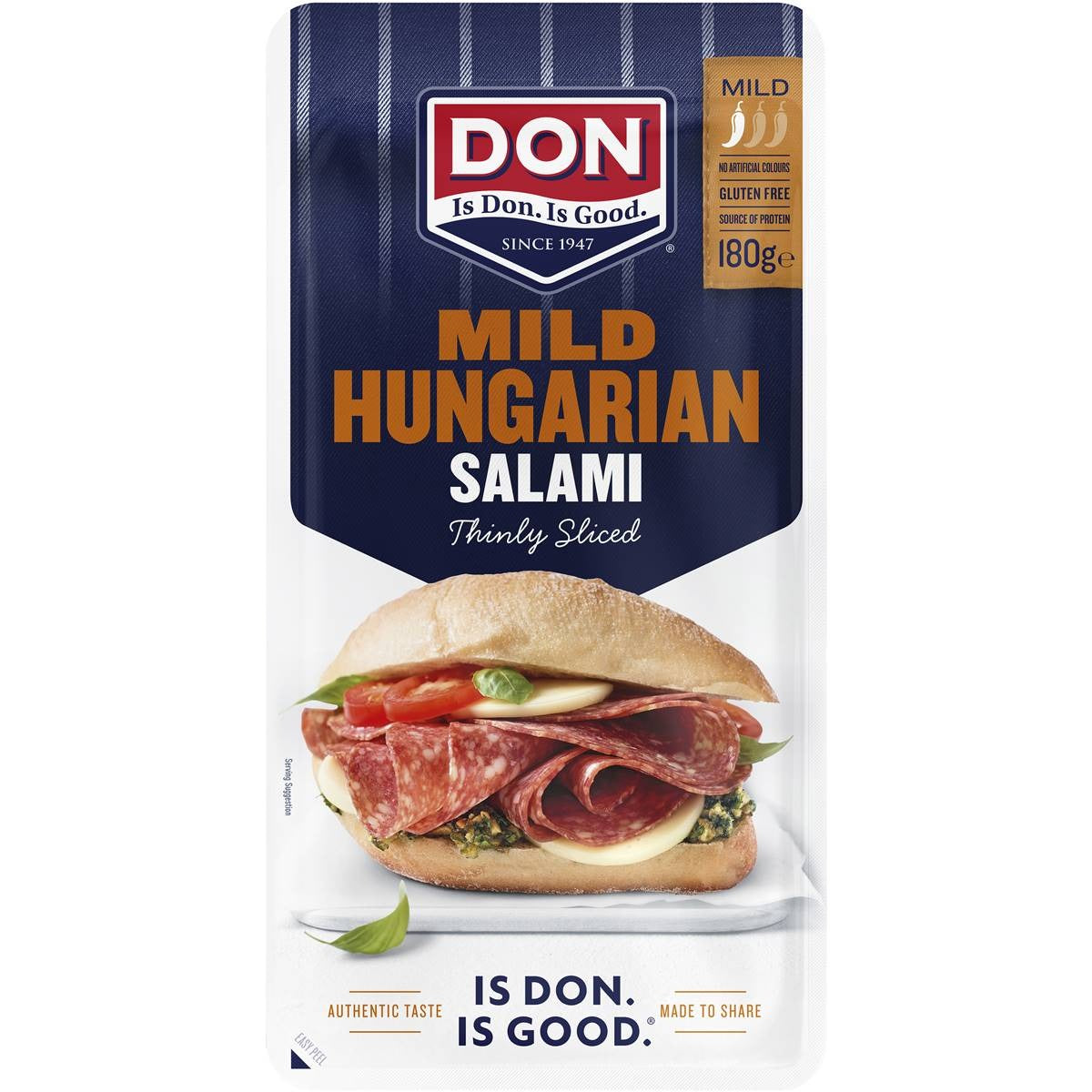 Don Mild Hungarian Salami Thinly Sliced 180gm