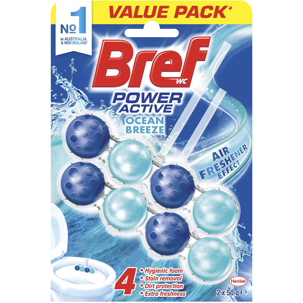 Bref Power Active Toilet Cleaner Ocean 2 pack