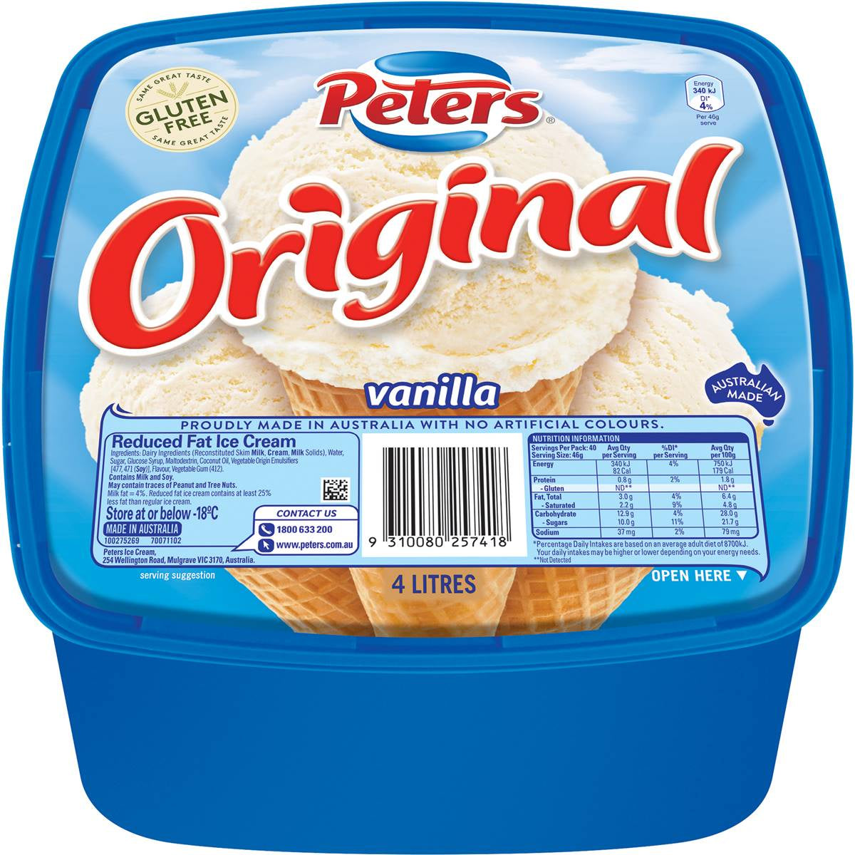 Peters Original Vanilla Ice Cream 4L