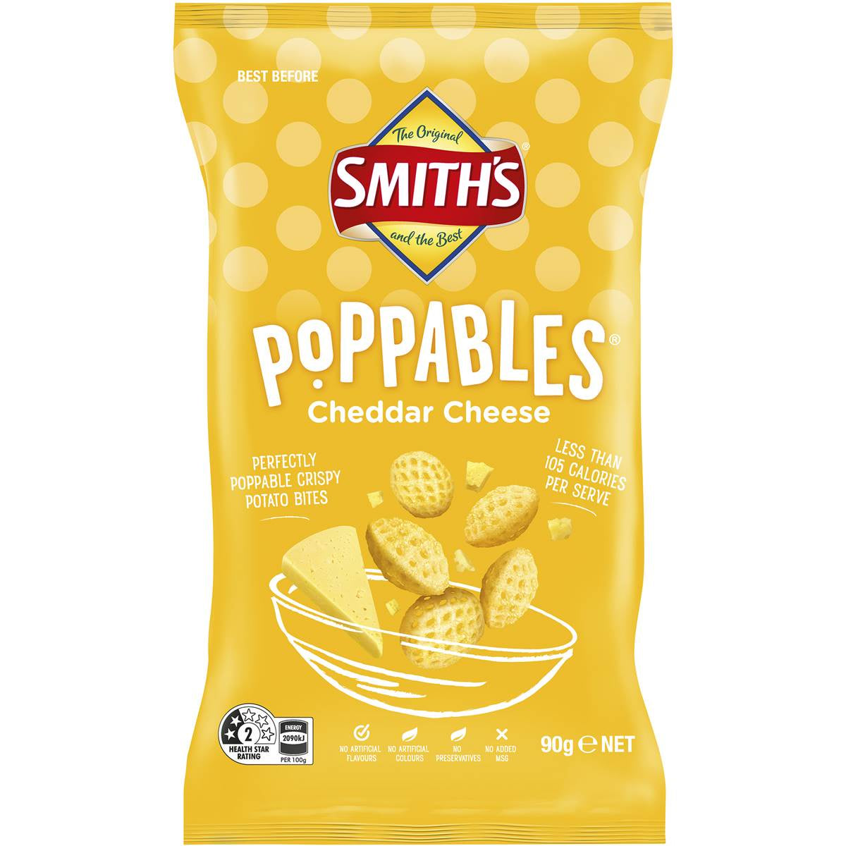 Smith's Poppables Cheddar Cheese 90g