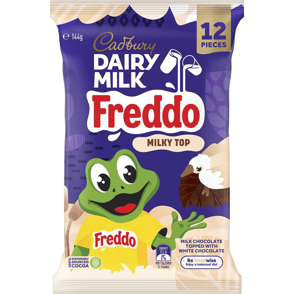 Cadbury Dairy Milk Freddo Milky Top 144g 12 pieces