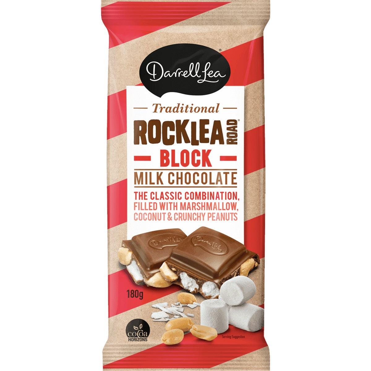 Darrell Lea Traditional Rocklea Road Block Milk Chocolate 180g