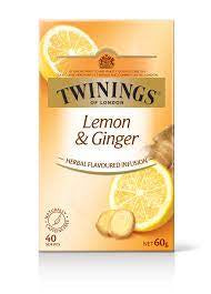 Twinings Lemon and Ginger 40 Tea Bags