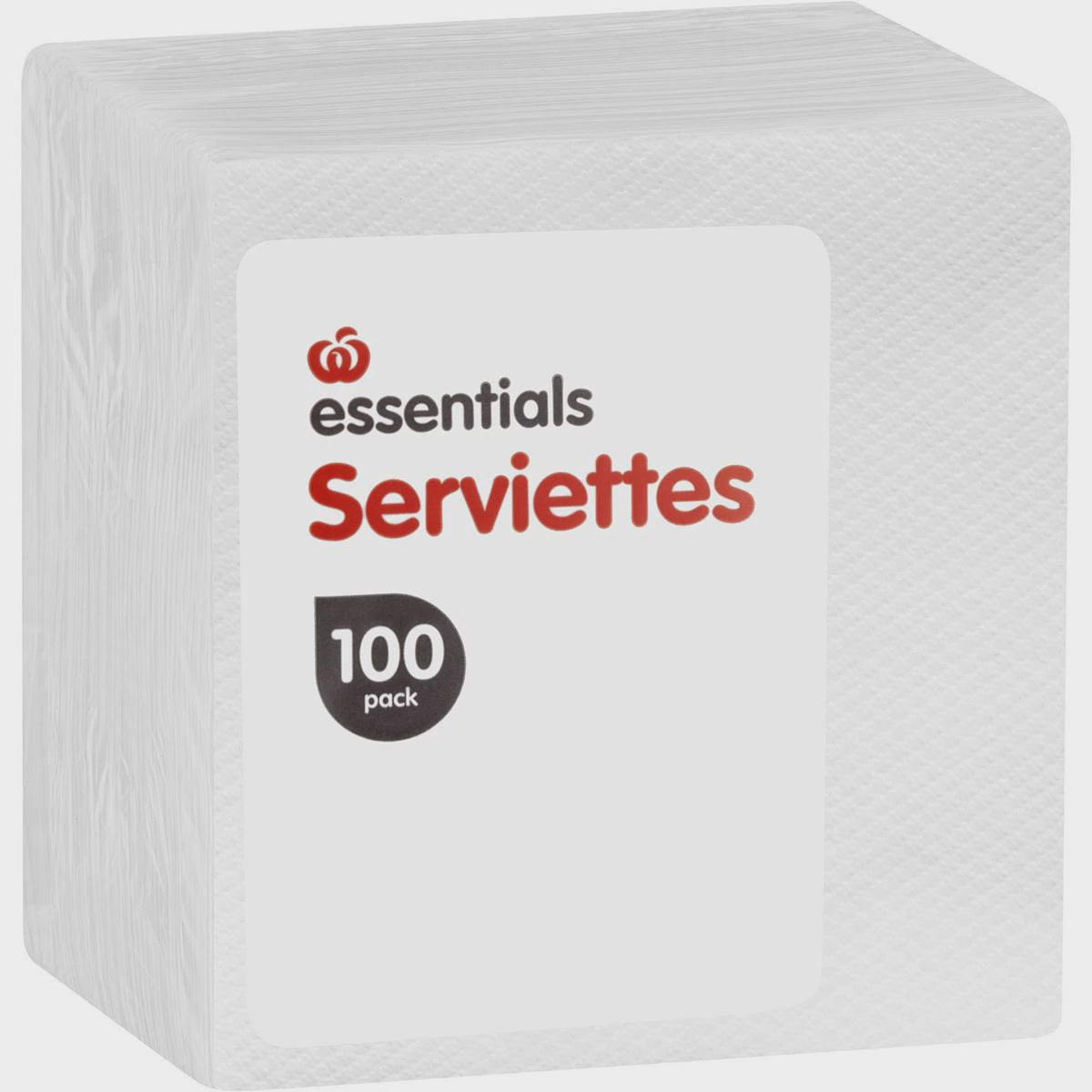 Essentials Luncheon Serviettes White 1ply 100 pack