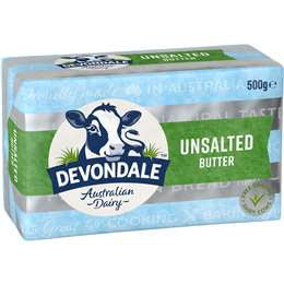 Devondale Unsalted Butter 500g