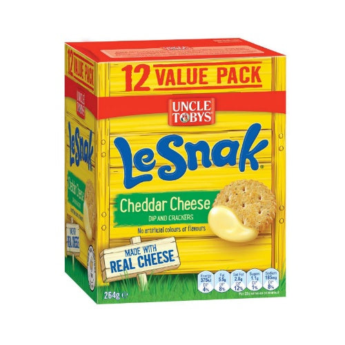 Uncle Tobys Le Snack Cheddar Cheese 12 pack