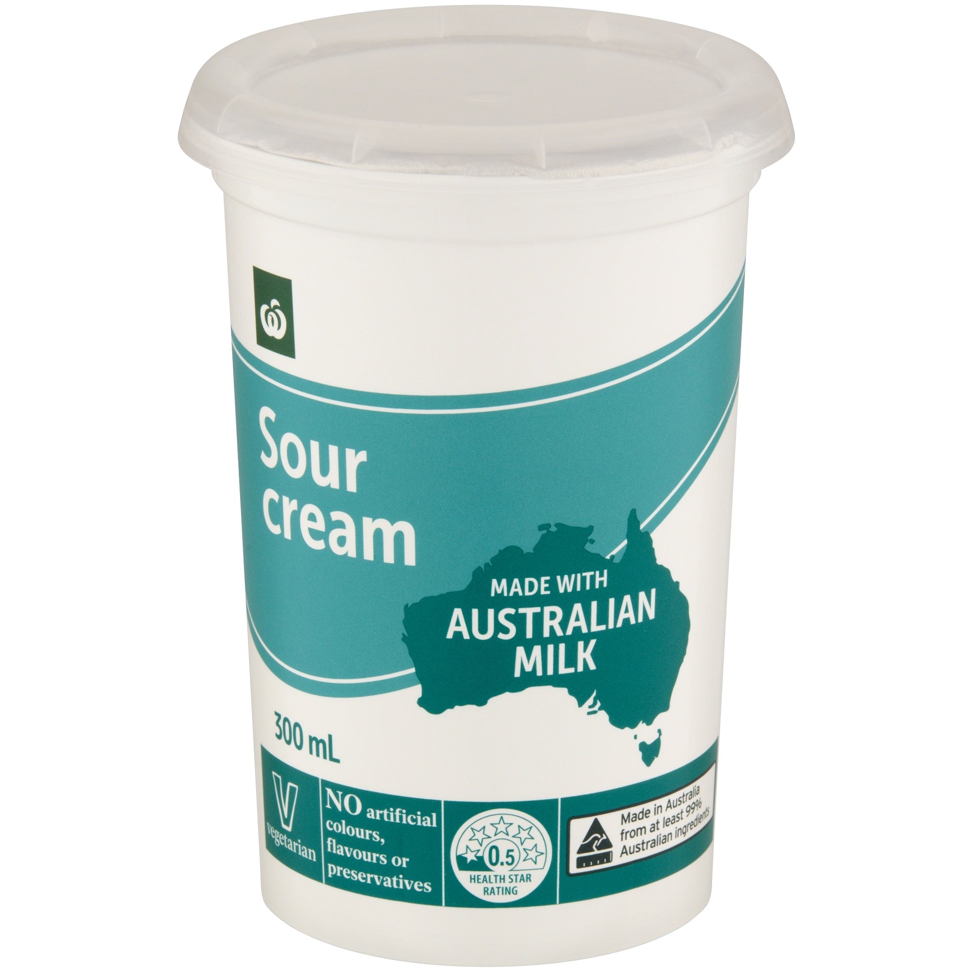 Woolworths Sour Cream 300mL