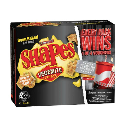 Arnott's Shapes Vegemite and Cheese