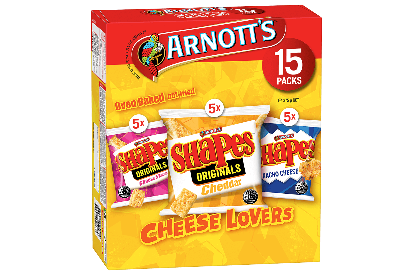 Arnott's Shapes Cheese Lovers 15 pack