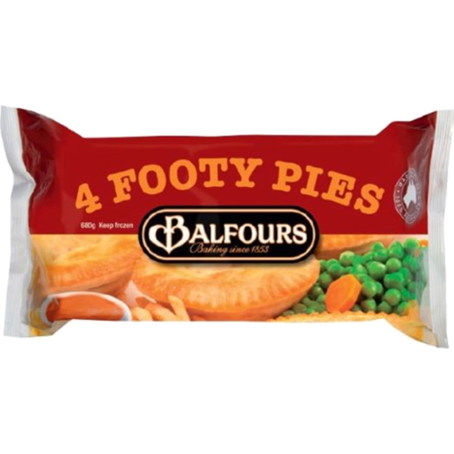 Balfours Footy Pies 4 pkt