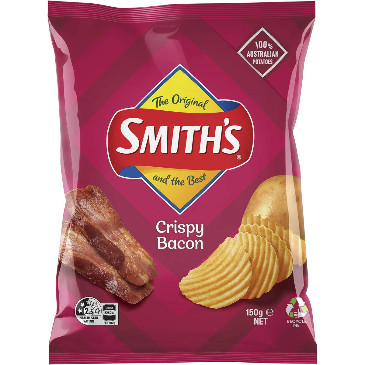 Smith's Crinkle Crispy Bacon 150g