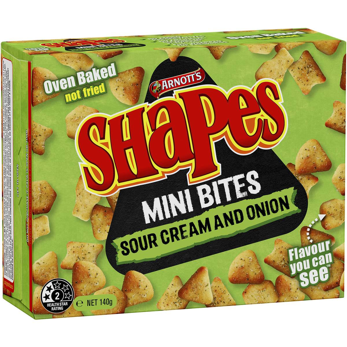 Arnotts Shapes Mini Bites Sour Cream & Onion 140g