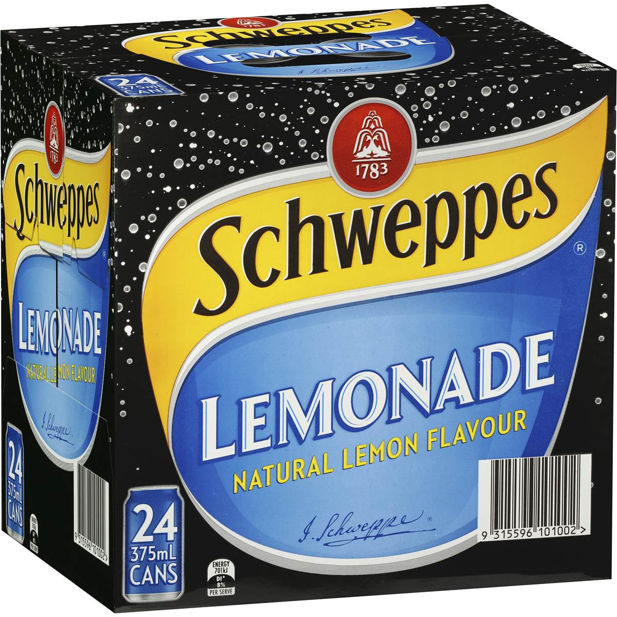 Schweppes Lemonade Can 24 x 375mL