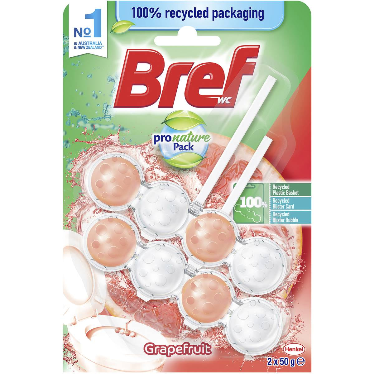 Bref Pro Nature Toilet Cleaner Grapefruit 2 pack