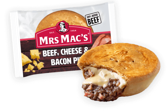 Mrs Mac's Beef, Cheese and Bacon Pie Individually Wrapped