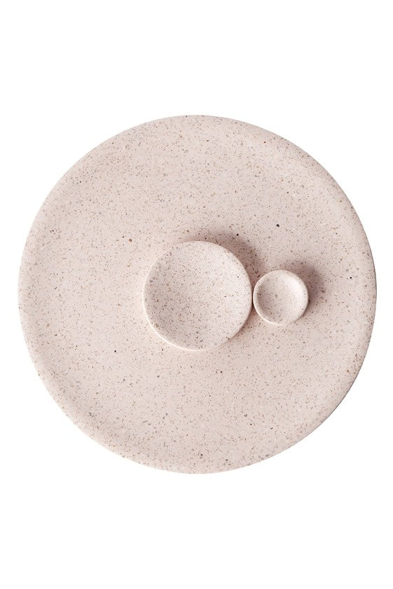 Terrazzo Dimple Tray - Large Rose