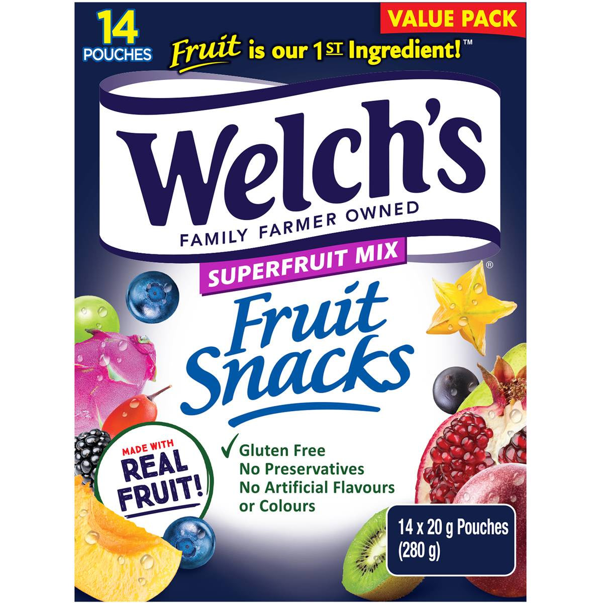 Welch's Superfruit Mix Fruit Snacks 14 x 20g