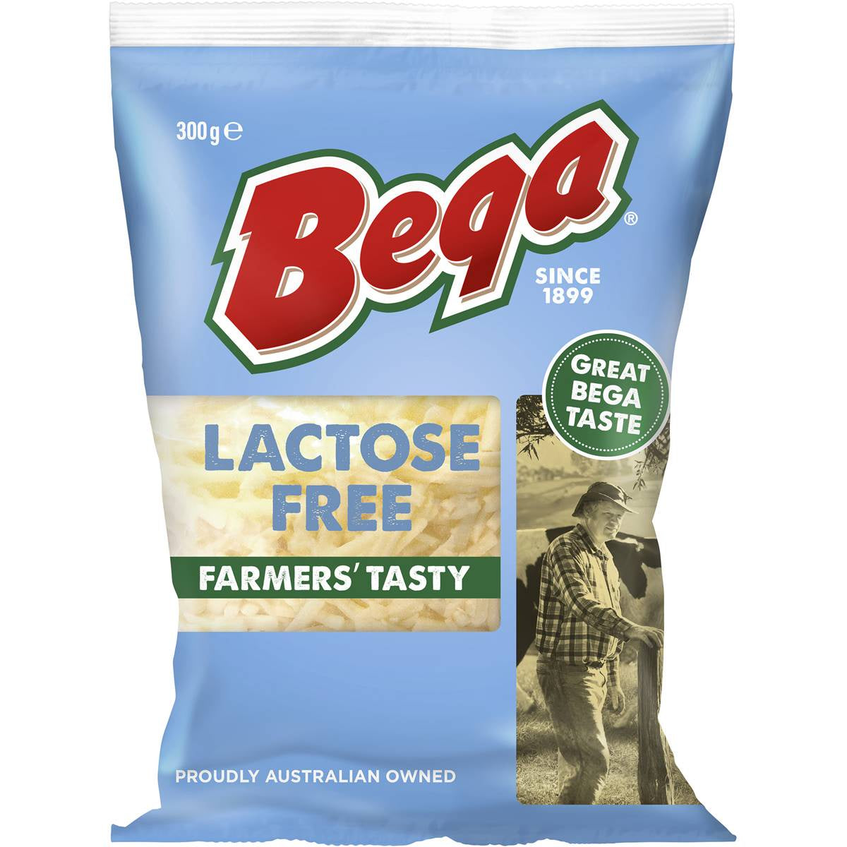 Bega Lactose Free Farmers' Tasty Grated Cheese 300g