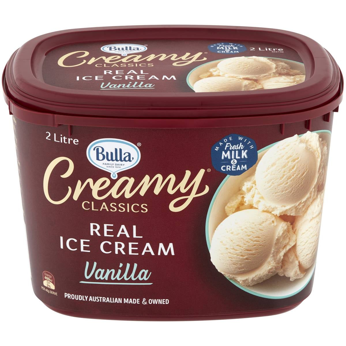 Bulla Creamy Classics Real Ice Cream Vanilla 2L