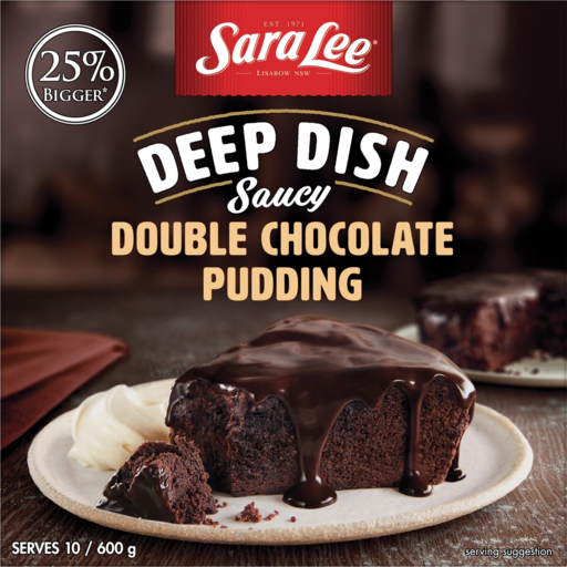 Sara Lee Deep Dish Saucy Double Chocolate Pudding 600g