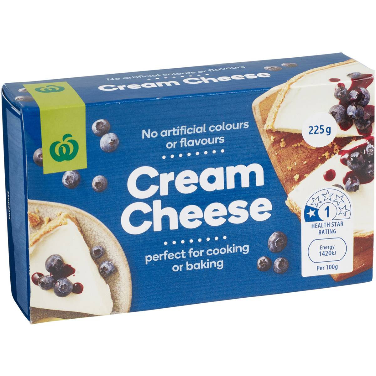 Woolworths Cream Cheese Block 225g