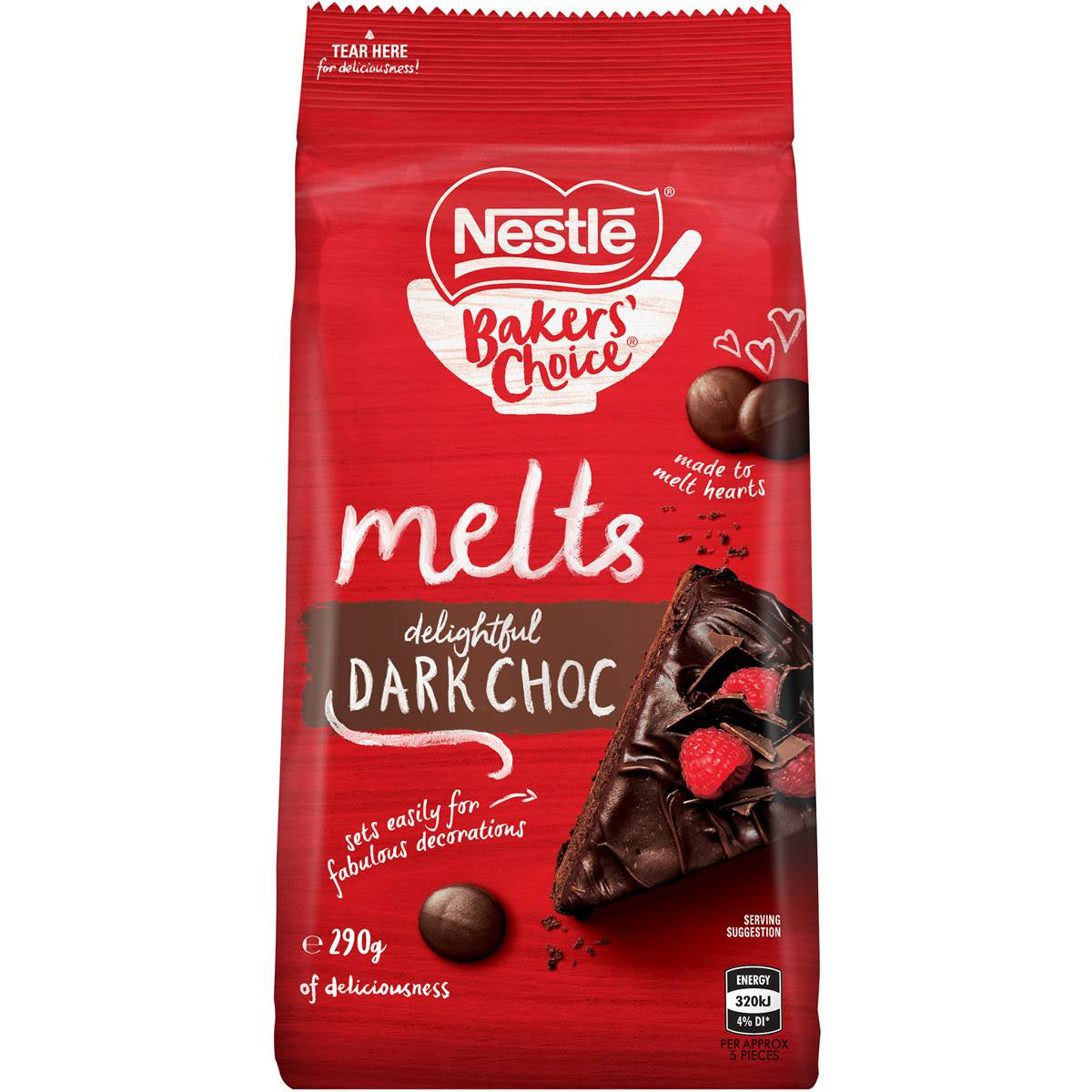 Nestle Melts Dark Choc 290g