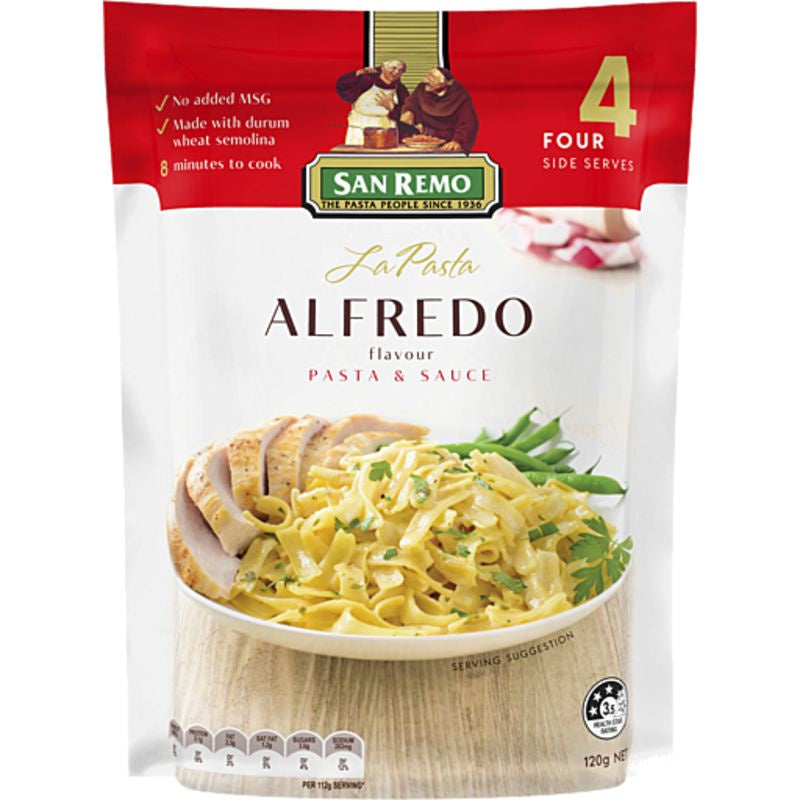 San Remo Alfredo Pasta and Sauce 120g