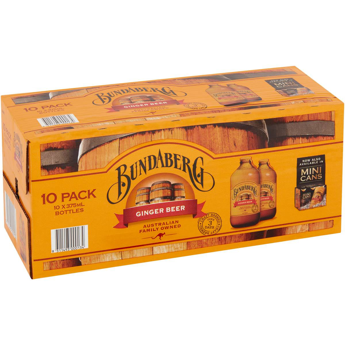 Bundaberg Ginger Beer 10 x 375mL