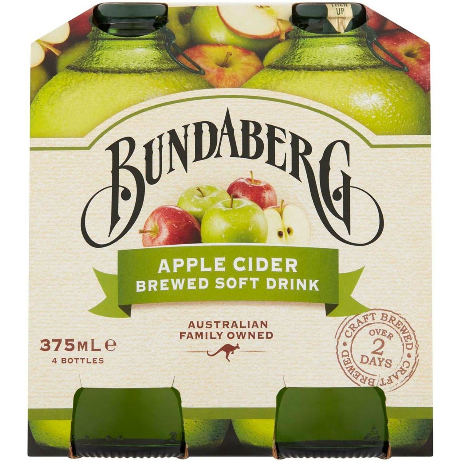 Bundaberg Apple Cider Sparkling Drink 375mL 4 pack