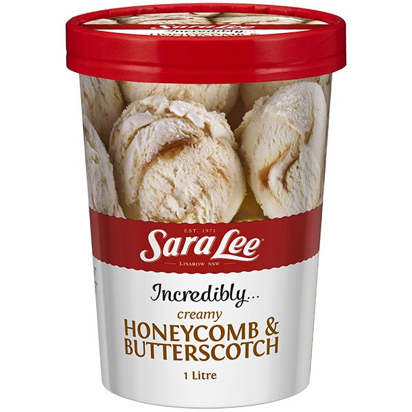 Sara Lee Ice Cream Honeycomb and Butterscotch 1L