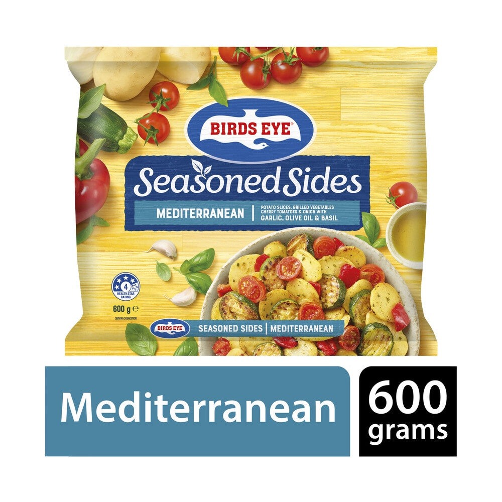 Birds Eye Seasoned Sides Mediterranean Potato Slices, Grilled Vegetables, Cherry Tomatoes and Onion 600g