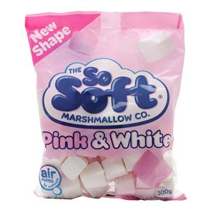 The So Soft Marshmallow Co. Pink and White Marshmallows 300g