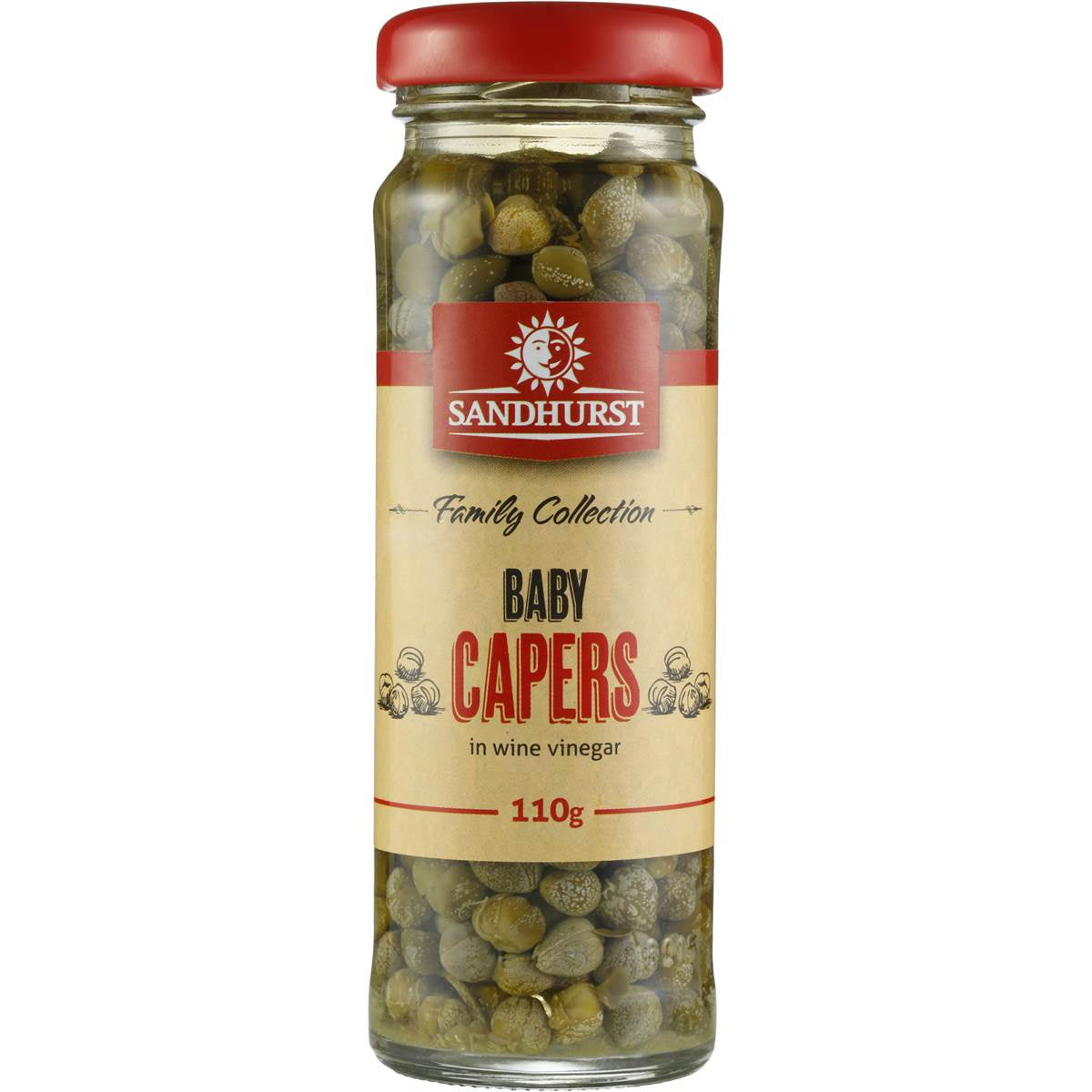 Sandhurst Baby Capers in Wine Vinegar 110g