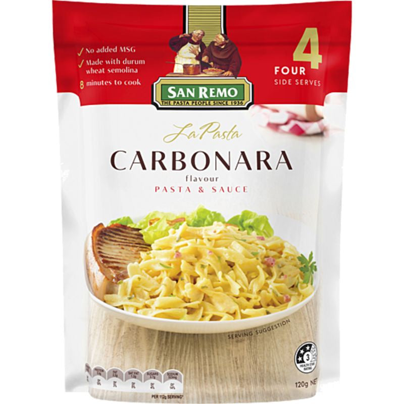 San Remo Carbonara Pasta and Sauce 120g